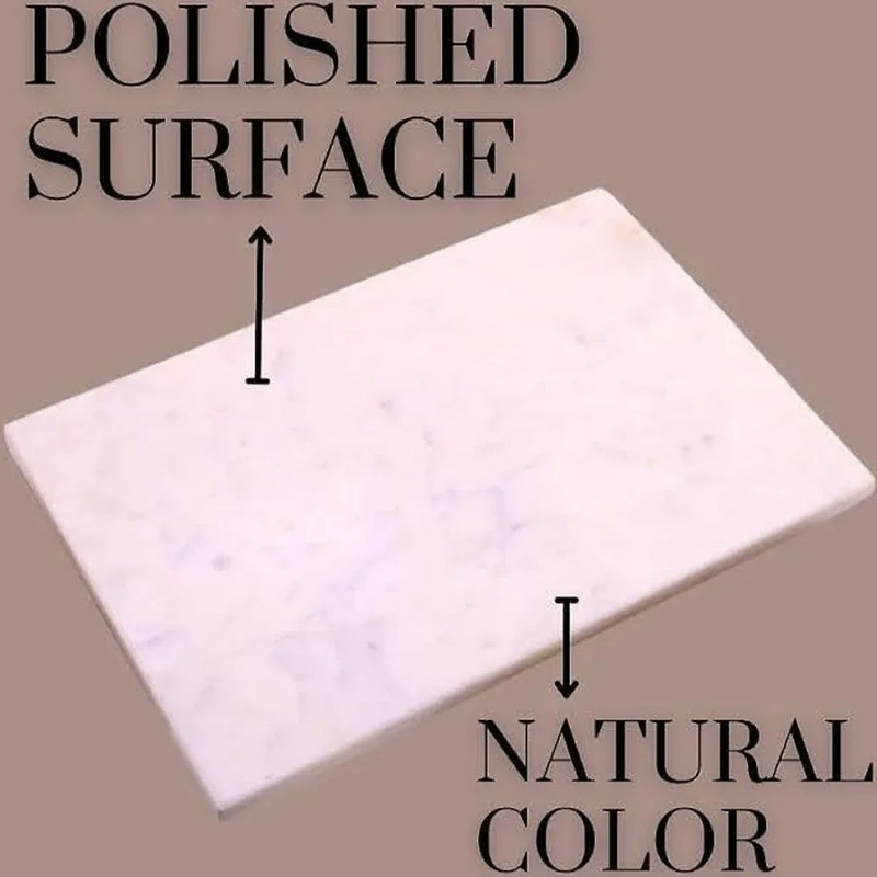 Jaipur Art Exports Large Natural White Green Rasso Marble Polish Chopping Cutting Board Tile For Kitchens