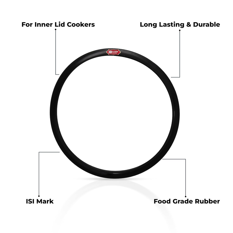  Pressure Cooker Inner Lid | Rubber Ring | For All Type of Cookers | Standard | Black